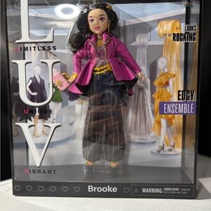 Limitless Brooke Doll - Magenta Jacket & Black Pinstripe Pants